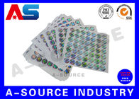 Zilveren de Veiligheidsdruk van Achtergronddouane Holografische Stickers voor Farmaceutische Veilige Verpakking