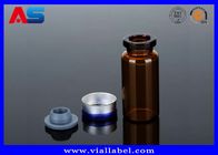 Tubulaire Miniatuur Blauwe Amber het Glasflessen van Glasflessen met Veilige Rubberdeksels
