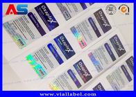Zelfklevende Peptide Farmaceutische Verpakking 15ml Flessenetiketten Zilverfolie Kleur medicijnflesetiket