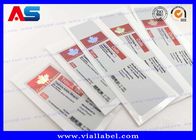 De waterdichte Sterke Zelfklevende Voor het drukken geschikte Glaspeptide etiketten van de de douanefles van Vial Labels