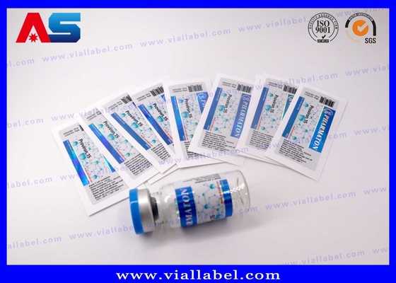 Glazen flessen Peptide Tags afdrukken, holografische 10 ml flesetiketten