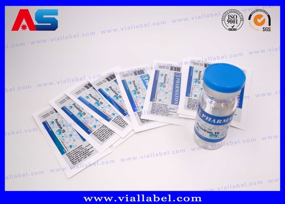 Glazen flessen Peptide Tags afdrukken, holografische 10 ml flesetiketten