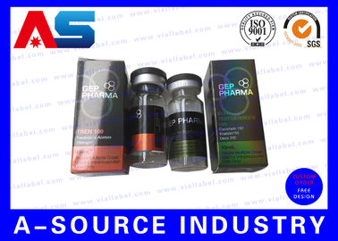 Laser Holographic Metallic Foldable Glass 10ml Flakon Steroïde dozen Verpakking farmaceutische dozen etiket