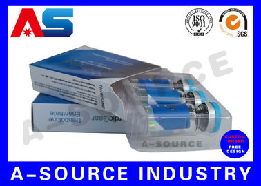 Anti - nep peptide injectie laser 10 ml flacon opslagdozen Panton Blauw En Wit Kleur H-G-H / HCG verpakkingsdoos