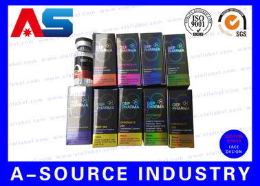 Injecteerbare peptide Persoonlijke kleur& logo bedrukte bedekte papieren doos 10 ml injectieflacon dozen bodybuilding verpakkingsdoos