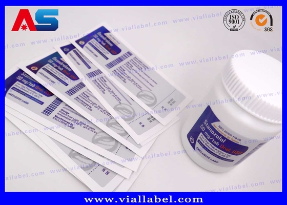 PP PET Plastic Kleefmiddel Pillenfles Sticker Custom Printing Custom flessen labels