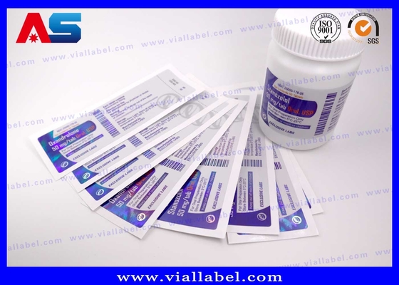 PP PET Plastic Kleefmiddel Pillenfles Sticker Custom Printing Custom flessen labels