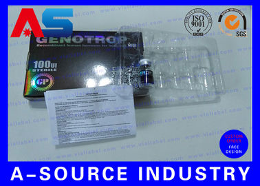 Hoogwaardig holografisch papier Hcg injectie 2 ml fles 10 ml flacon dozen met plastic bak peptide verpakking