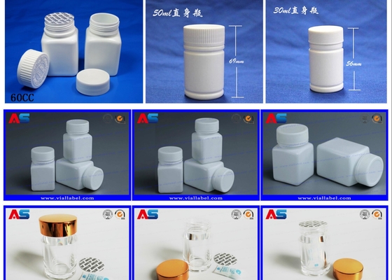 Kinderdichte schroefkap Plastic pil potten Klein wit Voor tabletten Capsule Pakket medicijn tablet flessen