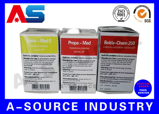 Op maat gemaakte ISO 9001 Pharma 10ml Flesjesdozen voor Opslag, Regelmatige Bedrukking voor peptideflesjes