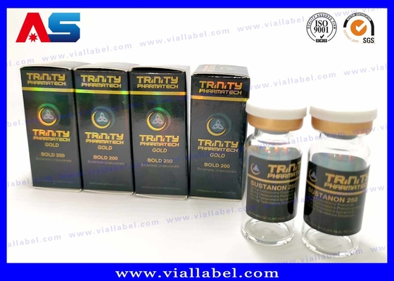 Farmaceutische peptide Sarms Papier flacon Verpakkingsdoos Hologram Logo UV coating 10 ml flessen etiketten