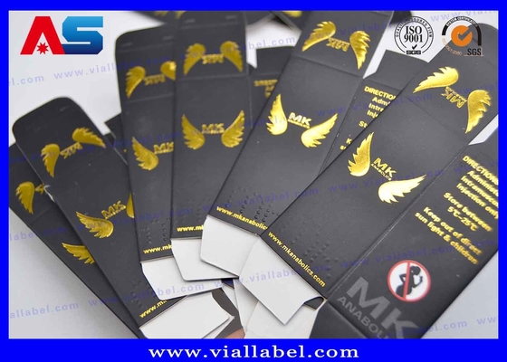 Musclebuilding Matt Zwarte Gouden Folie Vial Verpakkingsdoos Karton 10 ml 20 ml medicijnverpakkingsdoos