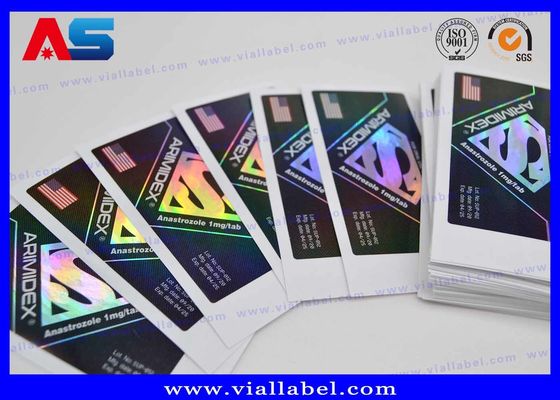 Hologram Sterke kleeflabels 10 ml flacons Gratis ontwerp gedrukt Voor Boby gebouw verpakking