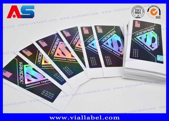 Hologram Sterke kleeflabels 10 ml flacons Gratis ontwerp gedrukt Voor Boby gebouw verpakking