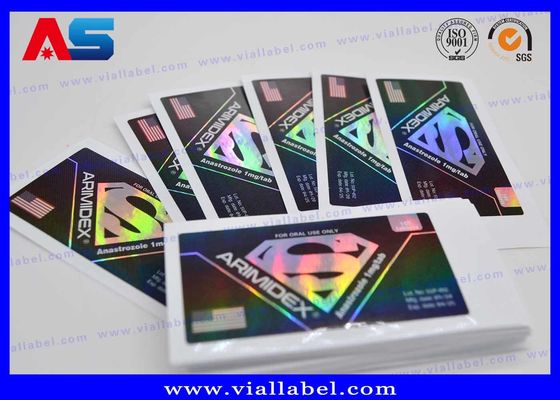 Hologram Sterke kleeflabels 10 ml flacons Gratis ontwerp gedrukt Voor Boby gebouw verpakking