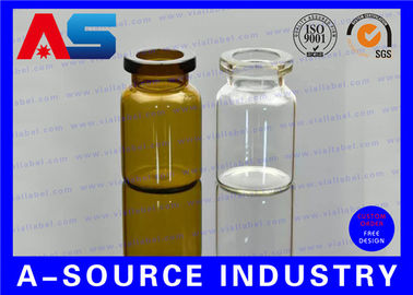 Doorzichtige flessen 10 ml kleine glazen injectieflacons 24 mm breedte 45 mm hoog Gebruik voor BIO Test 2 ml glazen injectieflacons