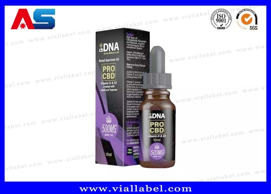 Pro CBD Pakket Doos En Label DNA Olie Dropper Fles Label En Doos Print Factory