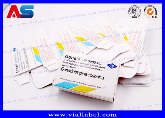 Op maat gemaakte glazen flessen 10 ml flacon dozen voor Pregnyl Hcg Pharmaceutical Packaging Box