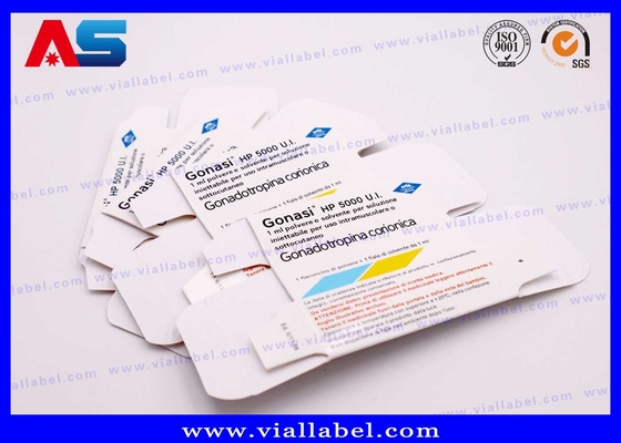 Op maat gemaakte glazen flessen 10 ml flacon dozen voor Pregnyl Hcg Pharmaceutical Packaging Box