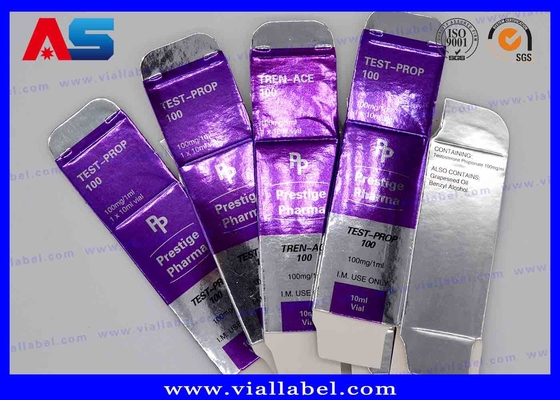 Op maat gemaakte 10 ml flacon verpakkingsdozen met metalen zilveren folie voor farmaceutische verpakkingen