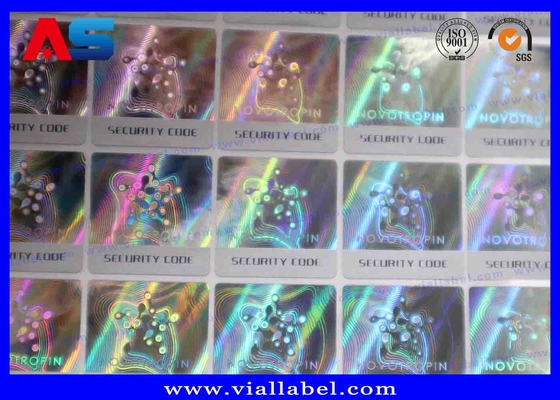 Schraap af aangepaste holografische stickers 10-40mm zilver / goud / groen / blauw