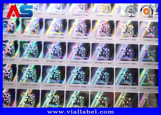 Schraap af aangepaste holografische stickers 10-40mm zilver / goud / groen / blauw
