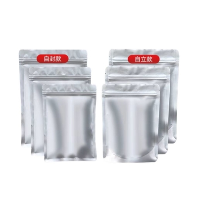 Aluminium folie zak MOQ 100pcs Aluminium zilver zip slot zak voor 50 tabletten