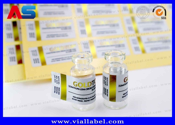 Goud folie 10 ml flacon Etiketten Afgedrukte fles Verpakking Waterdicht Sterk kleefmiddel 10 ml Etiket