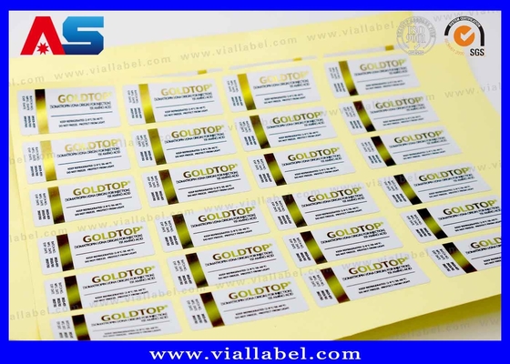 Goud folie 10 ml flacon Etiketten Afgedrukte fles Verpakking Waterdicht Sterk kleefmiddel 10 ml Etiket