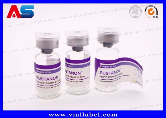 10 ml flacon etiketten gemaakt van waterdichte witte parel film sterke kleefstof farmaceutische op maat gemaakt