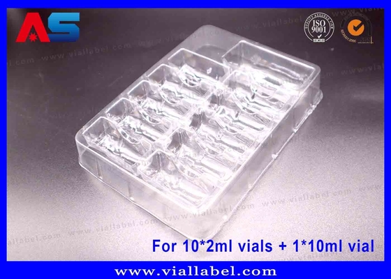 PET-transparante blisterverpakking voor 10 x 2 ml injectieflaconen + 1 x 10 ml injectieflacon