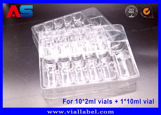 PET-transparante blisterverpakking voor 10 x 2 ml injectieflaconen + 1 x 10 ml injectieflacon
