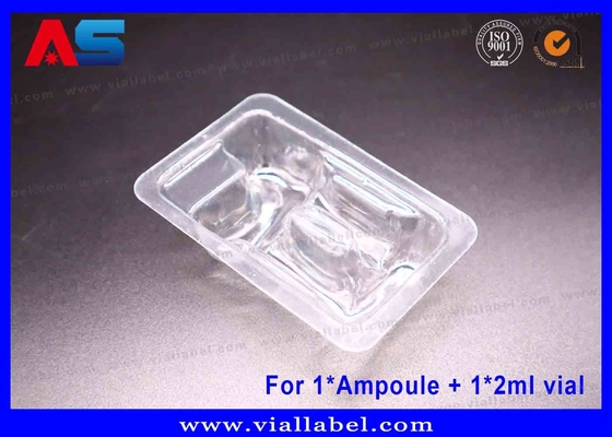 Duidelijke PET Blister Tray ∙ Dual-Chamber Veilige Verpakking voor 1 ml Ampuul & 2 ml Vial ∙ ISO-gecertificeerd, 12+ jaar Export Expertise