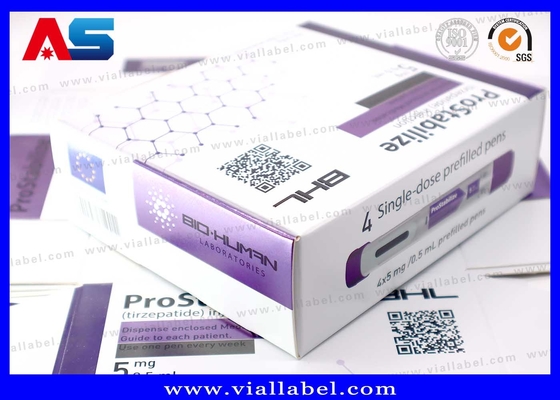 Tirzepatide injectieflacon (2 x 2 ml flacons) Kartonnen verpakkingsdoos Voor bodybuilding