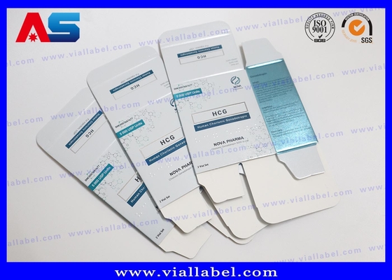 Custom Laser-Etched HCG Vial Dozen (57x57x25mm) met PVC Blister Insert. MOQ 500. Fabrieksprijs.
