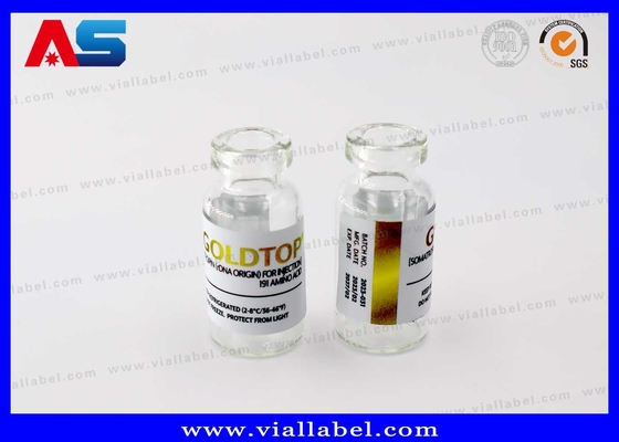 Sterke Zelfklevende 10ml Flesstickers Goudfolie Drukwerk Voor Injectie Gevriesdroogde Peptiden