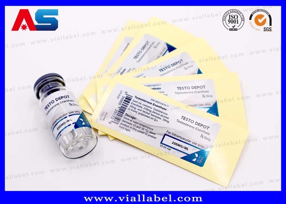 10ml Labels To Go On Sterile Injection Vials , Custom Stickers Printing Metallic Colors