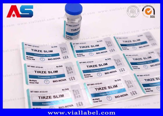 3ml Flesetiket Tirzepatide Labels Voor Glazen Fles Afdrukken UV Mat Metallic Folie Afdrukken