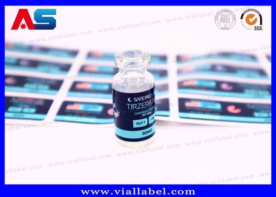 Peptides Small Bottle Labels Holographic with Waterproof and Permanent And Strong Adhesive