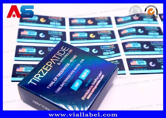 Verzending per express / lucht / zee / vrachtwagen / trein 3 ml hologram doos, 2 ml papieren doos voor peptiden gratis ontwerp service