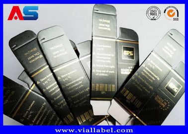 Gedrukte kartonnen opslag 10 ml flacon dozen met deksels Bodybuilding gels Goud folie Verpakking Goud folie / hologram effect