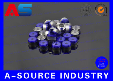 Glas flacon Aluminium dop met rubberen stop voor 10 ml / 2 ml flessen galvaniserend zwart