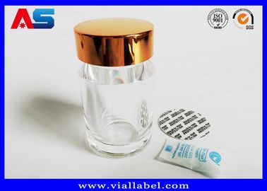 Doorzichtige Acryl Plastic Pill Flessen Met Gouden Kappen, Leeg Tablet Flessen Kleine Plastic Pill Behalves