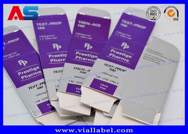 Glossy / Matt Bio Custom 10mL Vial Box Cardboard Moving Boxes For Lab Test Boxes voor flacons