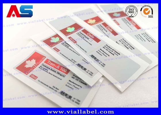 Medicijnen Farmaceutische Aanpassingsflacon Sticker PET / PVC CMYK glazen flessen etiketten