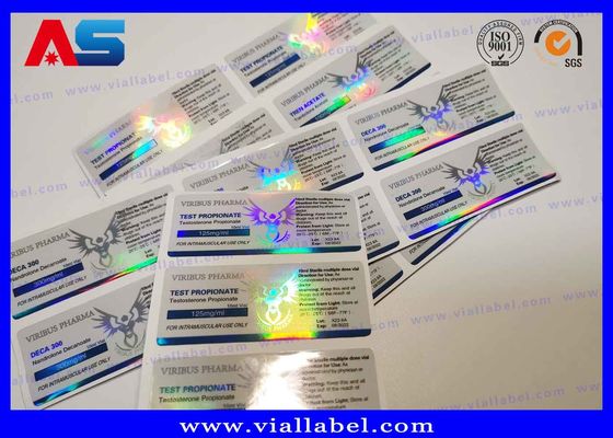 Op maat gemaakte farmaceutische afgedrukte pillenlabels Sticker voor glazen flacon fles op maat gemaakte kleeflabels