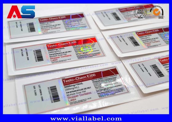 Anti Valse de Flessenetiketten van het Laser Holografische 10ml Vial Labels For Peptide Pharmacy Medicijn voor glasflesjes
