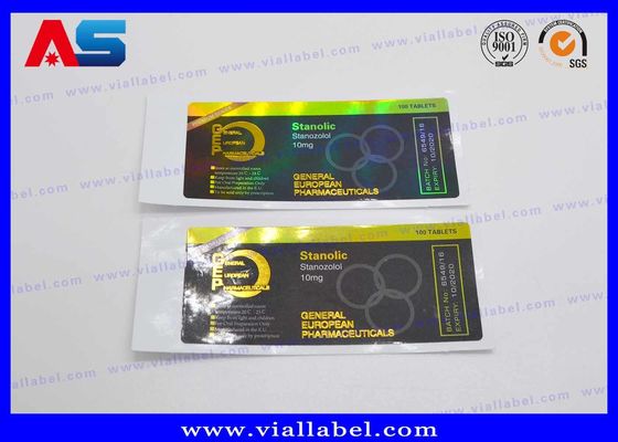 De Schil van het Pharmalaboratorium van 10ml-Flesje etiketteert Metaaldruk voor Bodybuilding-de Flesjes van de Steroïdeninjectie