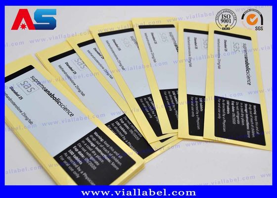 CMYK Druk Holografisch HCG Vial Label Dikte 50um 100 tabletten etiket