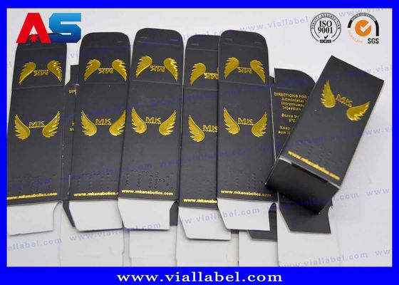 Goudfolie Printing 250g Papier Medische Fles Doos Voor Peptide CJC 1295 10ml flacon dozen